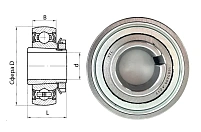Подшипник шариковый 1680205 (1680205) 25×62×31 мм Россия