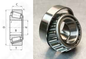 Подшипник 137205 радиально-упорный роликовый конический 25-52-16,25 мм