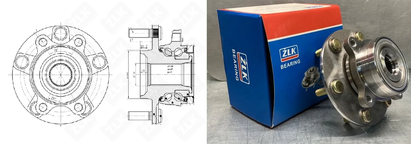 Подшипник шариковый (VKBA7412) 168.8×52×86.5 мм ZLK