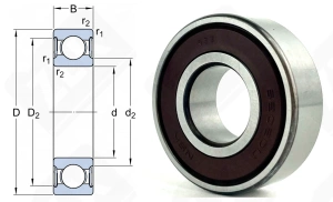 Подшипник 180202 (70) (6202DDUC3) радиальный шариковый 15-35-11 мм