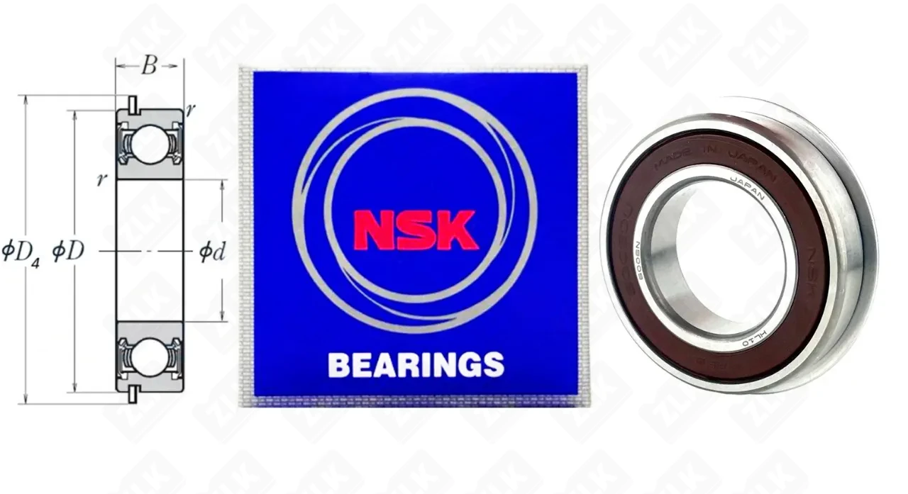 Подшипник шариковый 750106 (6006DDUNR) 30×55×13 мм NSK оригинал