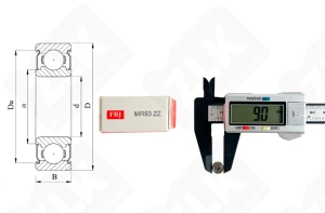 Подшипник MR93 ZZ радиальный шариковый 3-9-4 мм