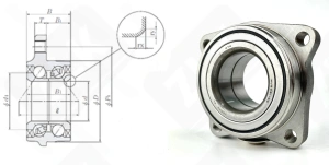Подшипник HUB081-45 (FW998 43BWK03 513098 BGB35045 JWB-3045) радиально-упорный шариковый 43-83-42,5 мм