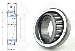 Подшипник радиально-упорный роликовый конический № 3982/20 63,5-112,712-30,162 мм