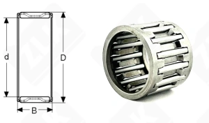 Подшипник K17x21x17 радиальный игольчатый 17-21-17 мм