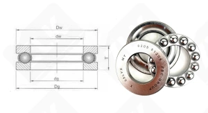 Подшипник 8205 (51205) упорный шариковый 25-47-15 мм