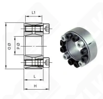 Втулка зажимная RCK40-150x200 (KLGG150) Chiaravali 150-200-52 мм