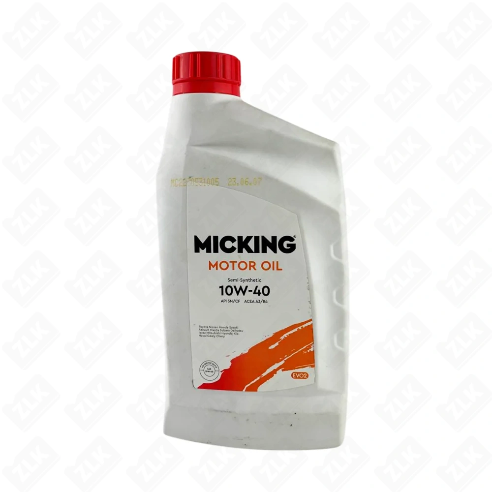 Масло моторное 10W-40 полусинтетическое 1л универсальное Micking Motor Oil EVO2 API SN/CF A3/B4