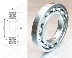 Подшипник 7000124 (16024) радиальный шариковый 120-180-19 мм