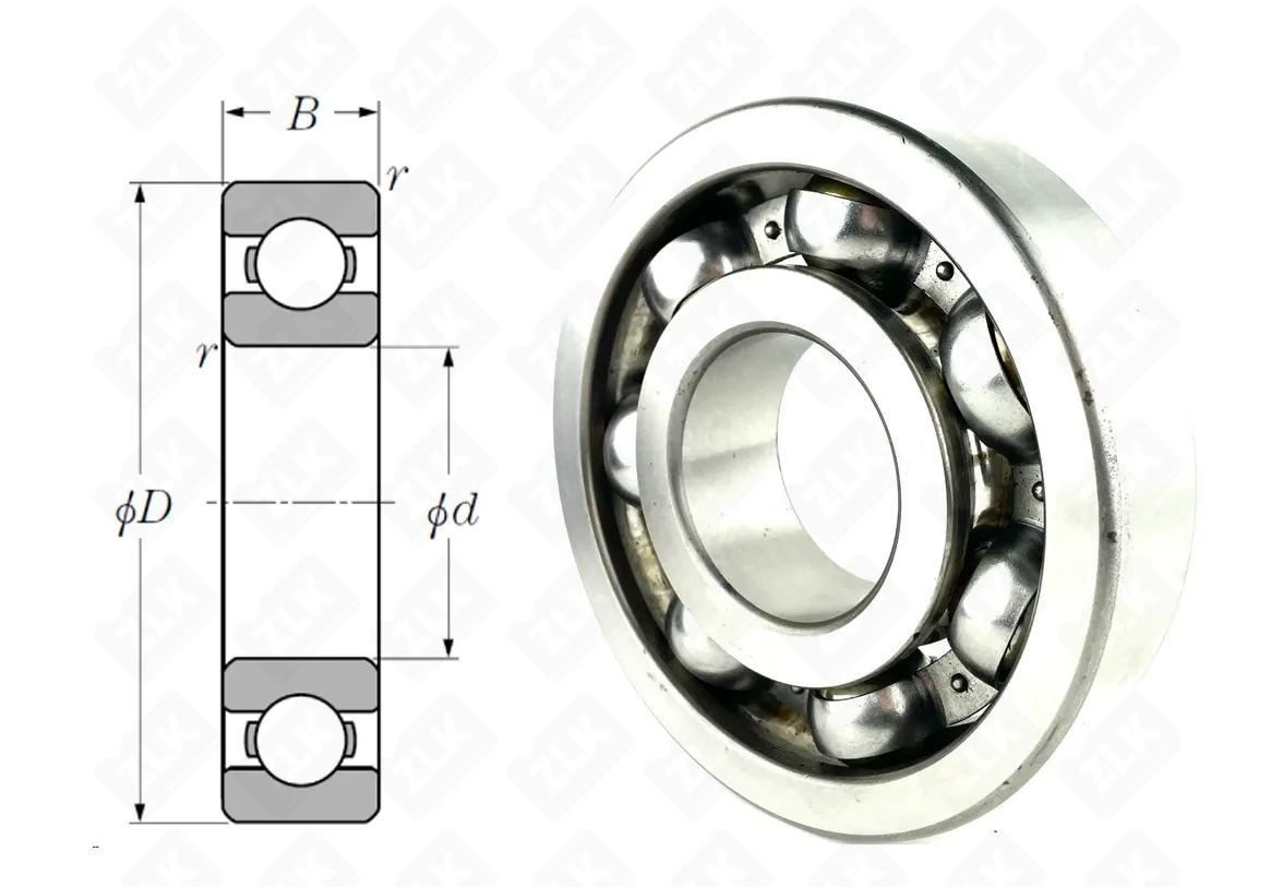 Подшипник шариковый 416 (6416) 80×200×48 мм СПЗ-4