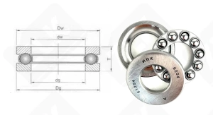 Подшипник 8204 (51204) упорный шариковый 20-40-14 мм