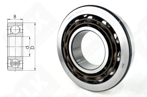 Подшипник 66322 ЕШ2 (7322BTN) радиально-упорный шариковый 110-240-50 мм