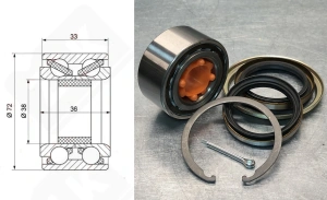 Подшипник VKBA3730 радиально-упорный шариковый 38-71,7-32,6/35,6 мм