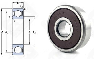 Подшипник 180301 (6301DDUCM) радиальный шариковый 12-37-12 мм