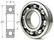 Подшипник шариковый 313 (6313) 65×140×33 мм FBC