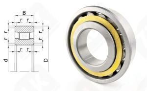 Подшипник 2319 Л (N319M) радиальный роликовый 95-200-45 мм