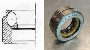 Подшипник 996905 радиально-упорный шариковый 28-47-13,15 мм
