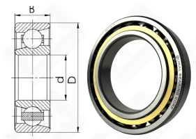 Подшипник 46116Л (7016ACM) радиально-упорный шариковый 80-125-22 мм