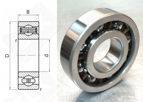 Подшипник 306E (76) (6306TNC3) радиальный шариковый 30-72-19 мм