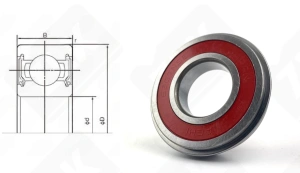 Подшипник 180207 (62072NSE9NR) радиальный шариковый 35-72-17 мм
