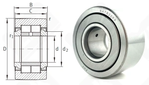 Опорный ролик NATR20PP 20-47-25 мм