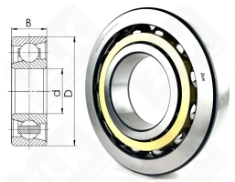 Подшипник 46330ЛШ (7330ACCM) радиально-упорный шариковый 150-320-65 мм