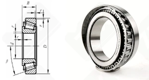 Подшипник 2007117 (A) (32017) радиально-упорный роликовый конический 85-130-29 мм