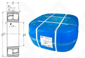 Подшипник 3153740Н (23140CCKC3W33) радиальный роликовый самоустанавливающийся 200-340-112 мм