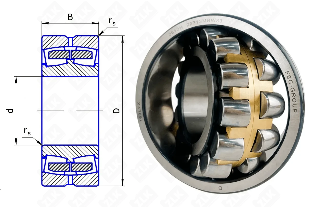 Подшипник роликовый 3613 H (22313CA/W33, 22313MB/W33) 65×140×48 мм FBC
