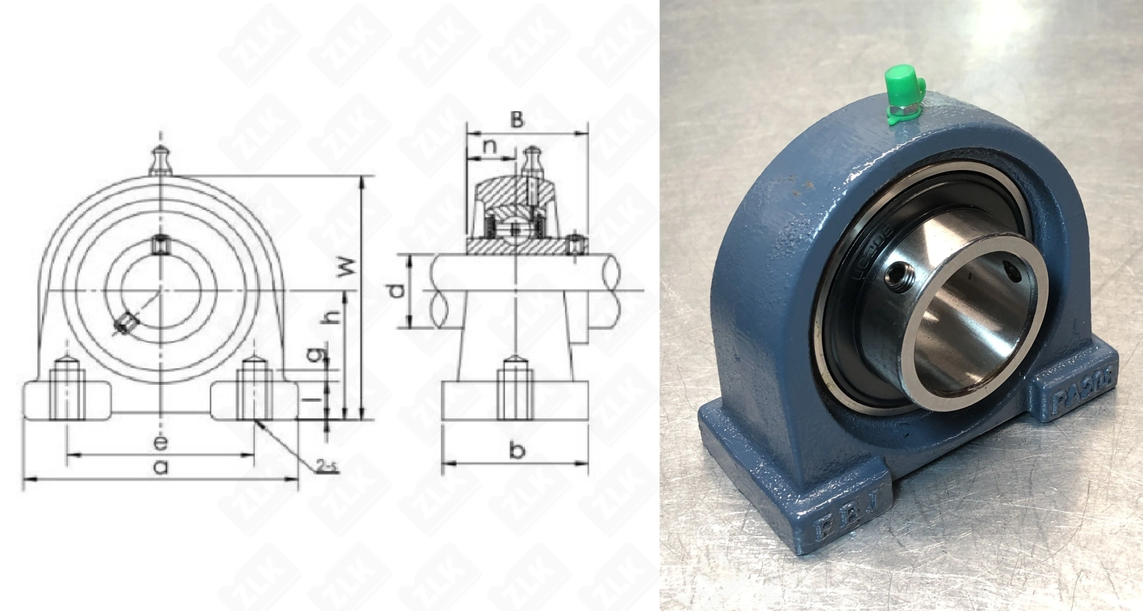 Подшипник корпусный  480207UCPA (UCPA207) 35×98×110 мм FBJ