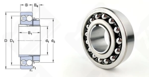Подшипник 11311 (1312K+H312) радиальный шариковый самоустанавливающийся 55-130-31/47 мм