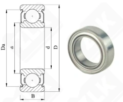 Подшипник MR117 ZZ радиальный шариковый 7-11-3 мм