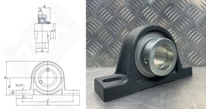 Подшипниковый узел 480208UCP (UCP208 RASE40N)