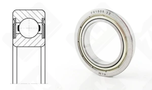 Подшипник 1000805 ZZ (61805ZZ,6805ZZ) радиальный шариковый 25-37-7 мм