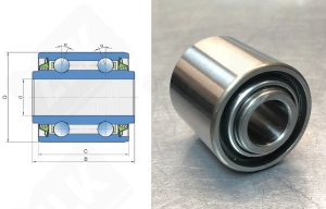 Подшипник SL5203 2T радиально-упорный шариковый 16,195-40-38,93/43,88 мм