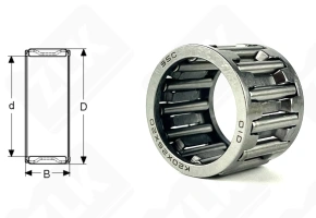 Подшипник K20x26x20 радиальный игольчатый 20-26-20 мм