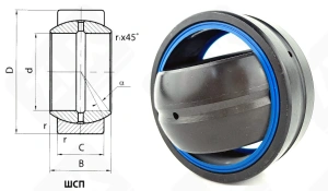 Подшипник ШСП50 (GE50ES2RS) шарнирный 50-75-28/35 мм