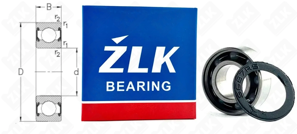 1000087 2RS (6872RS) ZLK гибридный