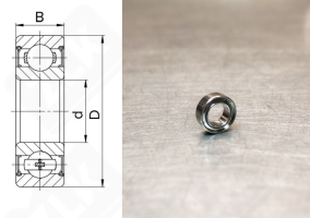 Подшипник DDL740ZZ (SSMR74ZZ) радиальный шариковый 4-7-2,5 мм