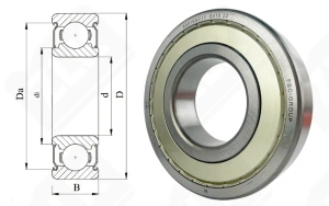 Подшипник 80315 (6315ZZ) радиальный шариковый 75-160-37 мм