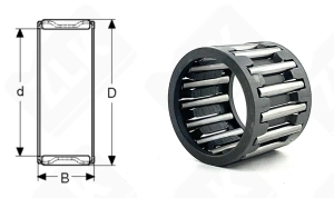 Подшипник K20x25x20 радиальный игольчатый 20-25-20 мм