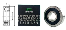 Подшипник шариковый 66304 (7304B2RSTN) 20×52×15 мм STC