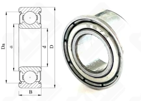 Подшипник 1000087 ZZ (687ZZ) радиальный шариковый 7-14-5 мм