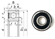 Подшипник шариковый 750100 (6000-2RSNR) 10×26×8 мм STC