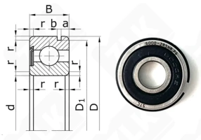 Подшипник 750100 (60002RS) радиальный шариковый 10-26-8 мм