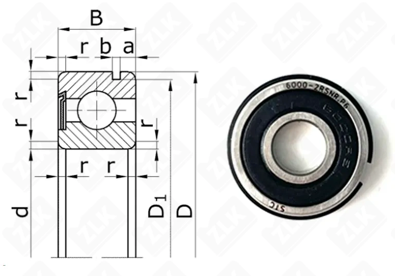 Подшипник шариковый 750100 (6000-2RSNR) 10×26×8 мм STC