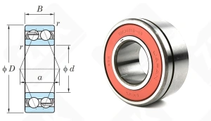 Подшипник BD25-9T12C3UR радиально-упорный шариковый 25-52-23,6 мм
