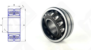 Подшипник 53609 Н (22309EW33) радиальный роликовый самоустанавливающийся 45-100-36 мм