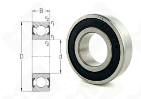 Подшипник 180104 (60042RS) радиальный шариковый 20-42-12 мм