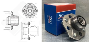 Подшипниковый ступичный узел HUB09418 радиально-упорный шариковый 34-151,8-67,4 мм